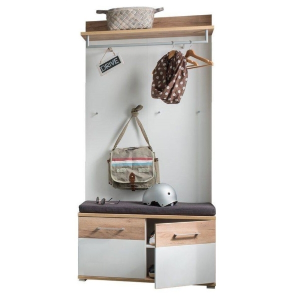 Halmeubelset Topix in wit met navarra eiken Combi 2