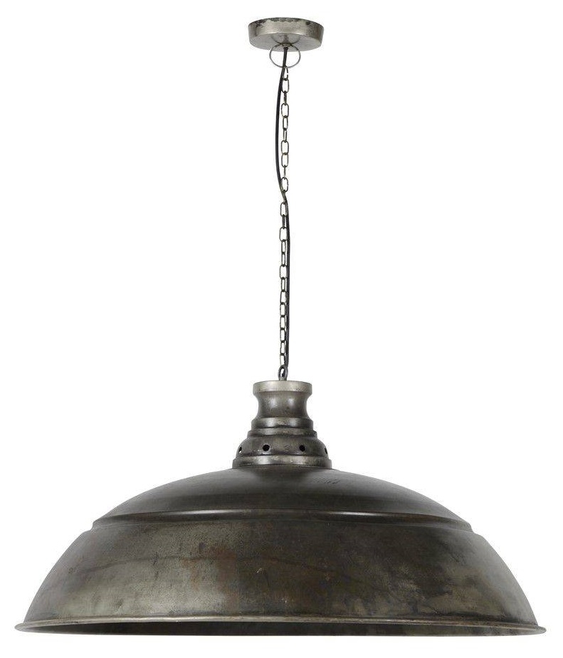 Hanglamp industry 1LxØ80 van 80 cm breed - Oud zilver