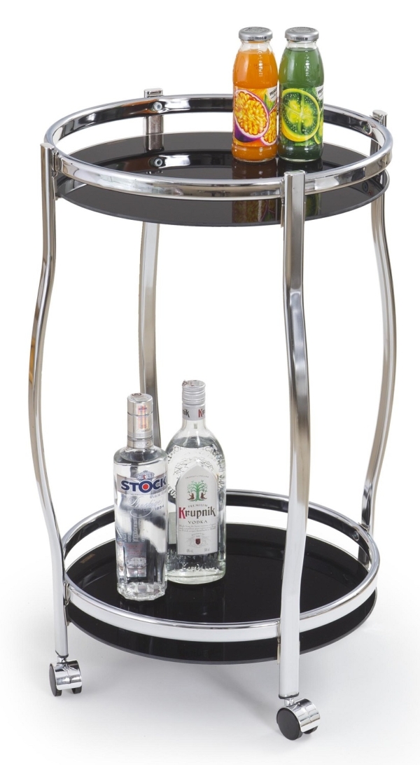 Keukentrolley Shiny 71 cm hoog in zwart