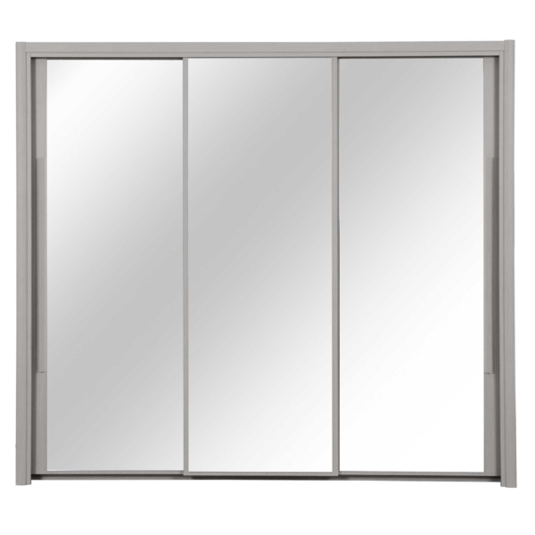 Kledingkast Cyrus 231 cm breed in grijs eiken