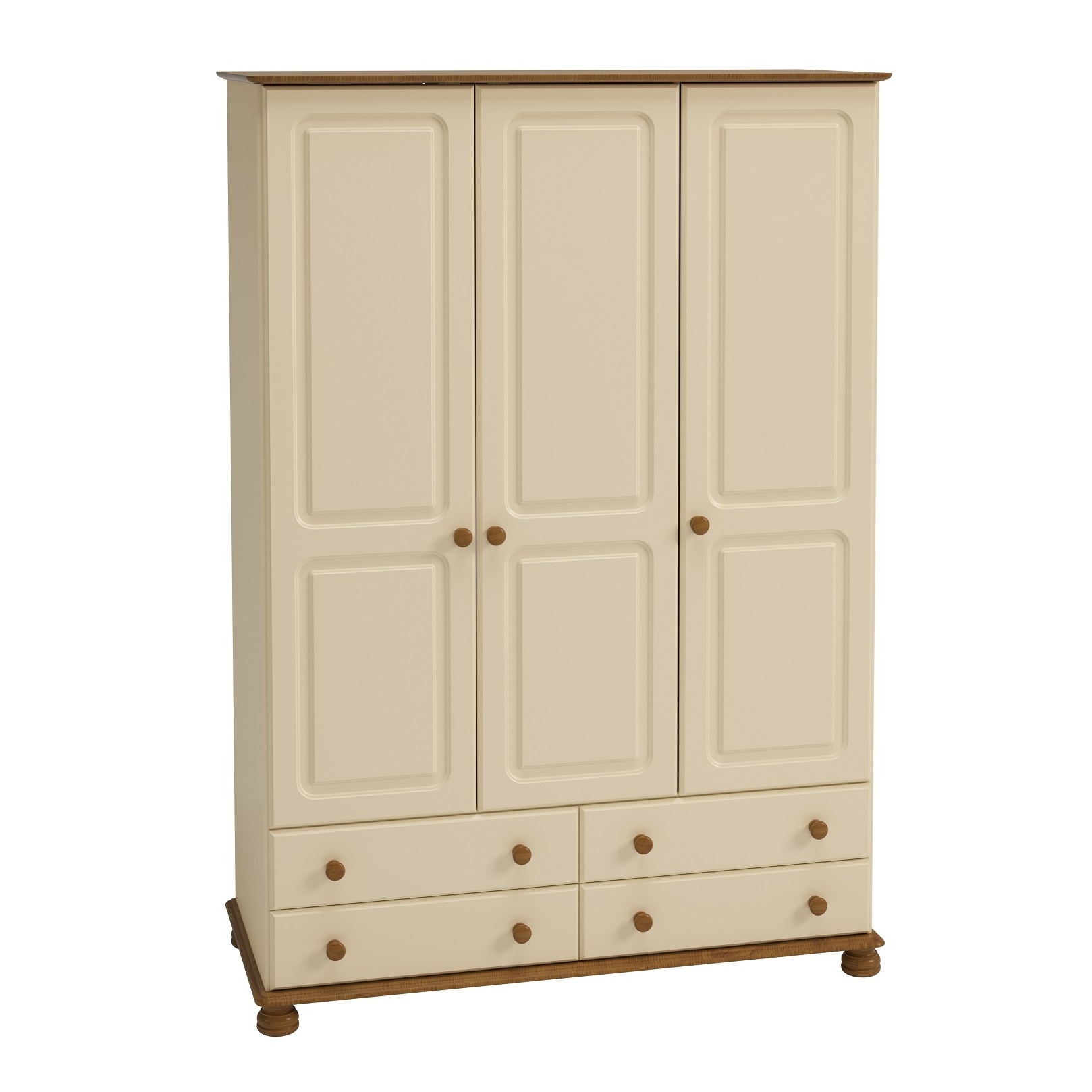 Kledingkast Rich D 130 cm breed in creme