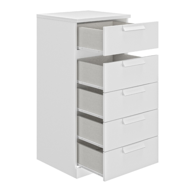 Ladekast Cyrus 102 cm hoog in wit