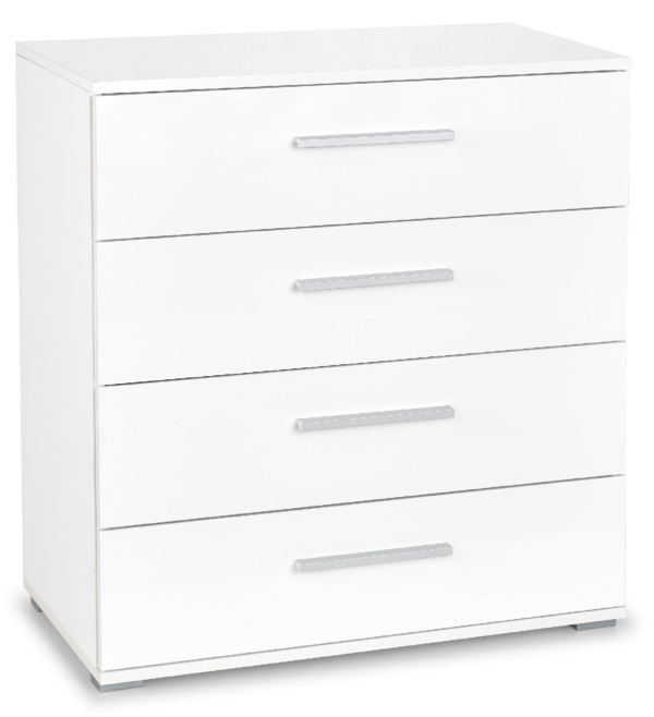 Ladekast Lima 82 cm hoog in hoogglans wit