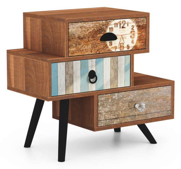 Ladekast Mezo 53 cm hoog in multicolor