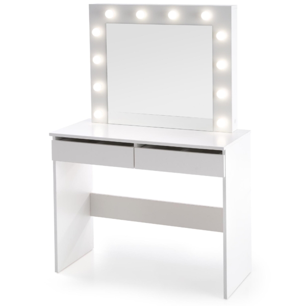 Kaptafel / Make-uptafel Charme wit 94 cm breed met spiegel en led