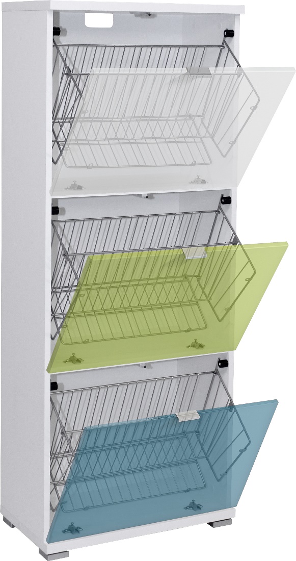 Schoenenkast Colorado 132 cm hoog in hoogglans