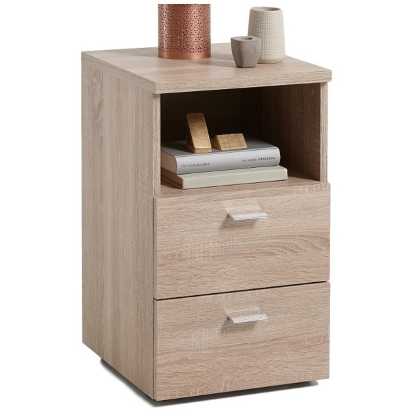 Nachtkastje Colima Small 62 cm hoog - Eiken