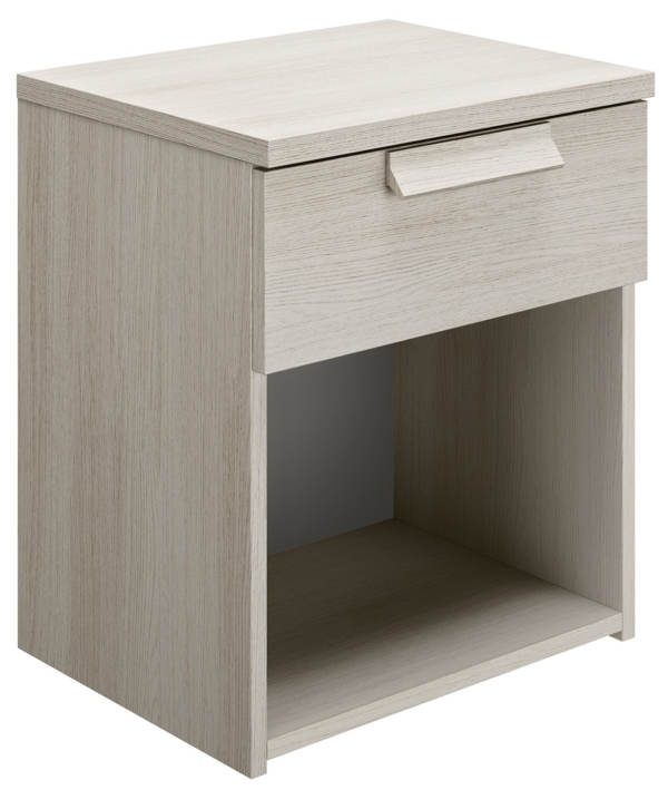 Nachtkastje Cyrus 50 cm hoog in gekalkte esdoorn