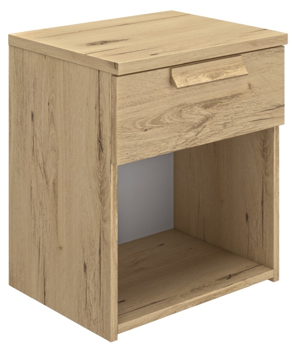 Nachtkastje Cyrus 50 cm hoog in helvezia eiken