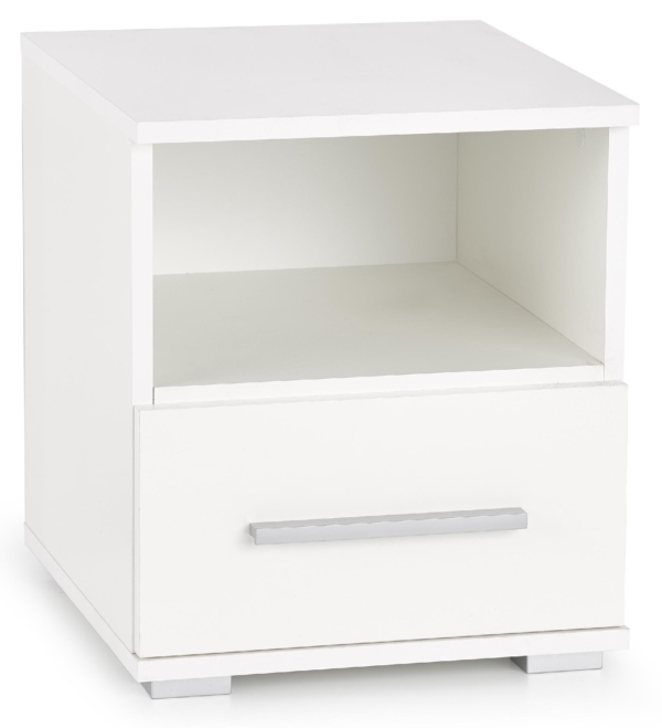 Nachtkastje Lima 44 cm hoog in hoogglans wit