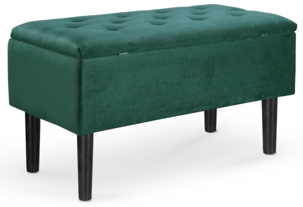 Opbergbank Cleo 80 cm breed in donkergroen