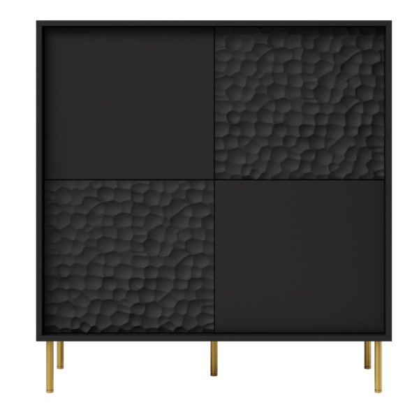 Opbergkast Bullet mat zwart 100 cm breed