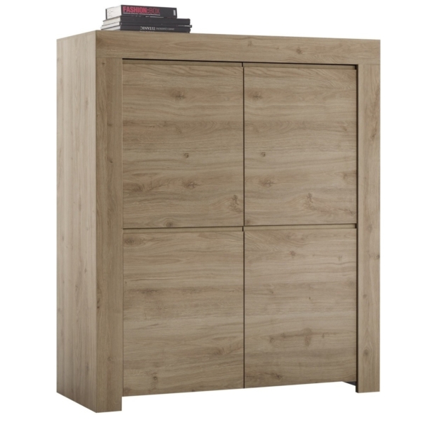 Opbergkast Firenze 140 cm hoog in Cadiz eiken