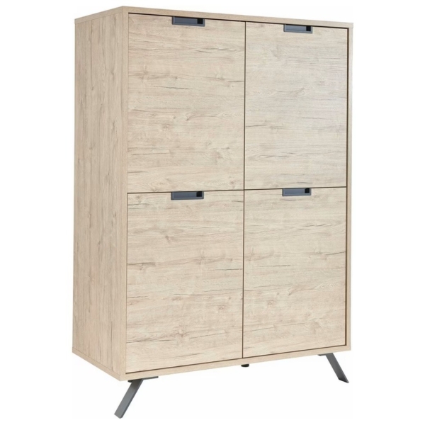 Opbergkast Palma 106x148 cm 4D in sherwood oak