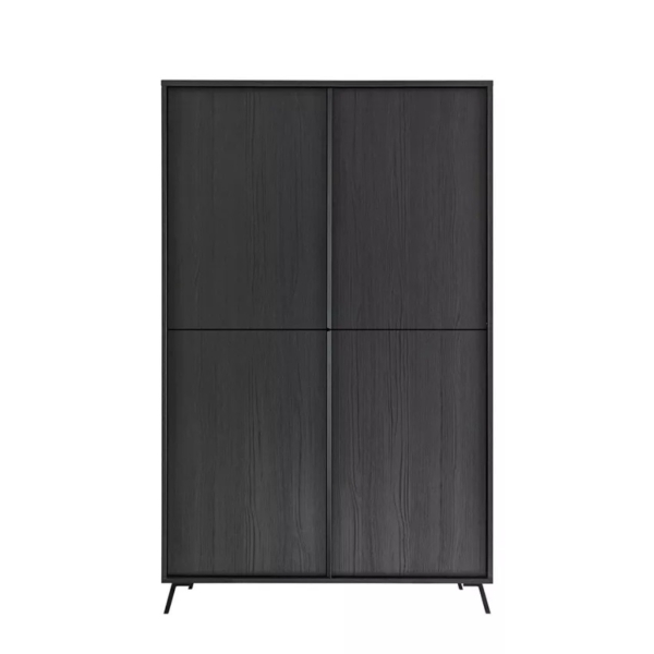 Opbergkast Steel 104x174 cm 4 deurs burnt black