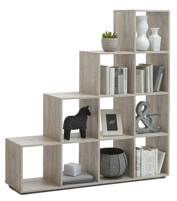 Vakkenkast Mega met 10 vakken zand eiken