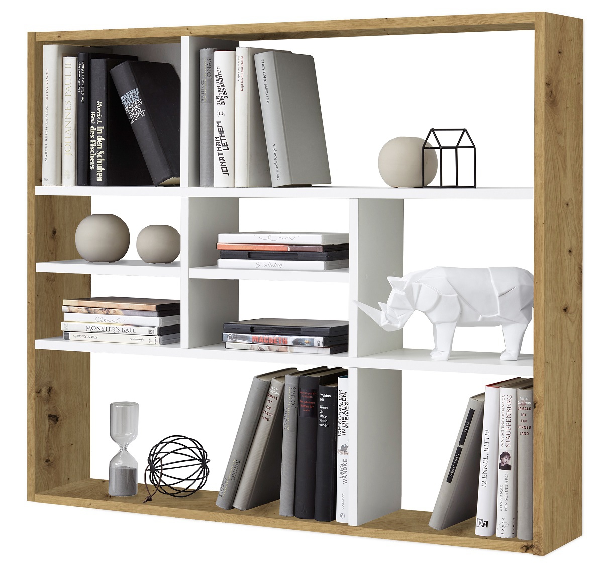 Wandrek Lussy 90 cm breed in artisan eiken met wit