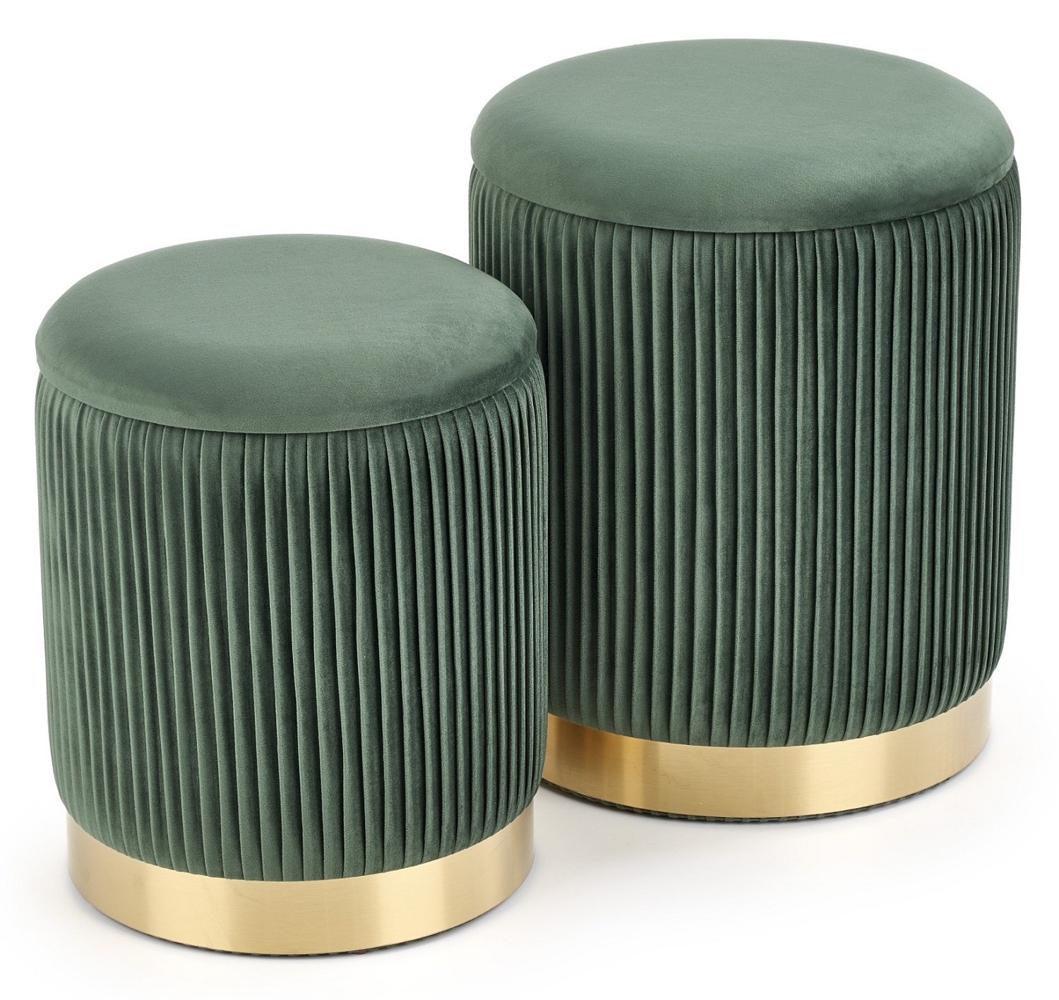 Poef set Monty in groen