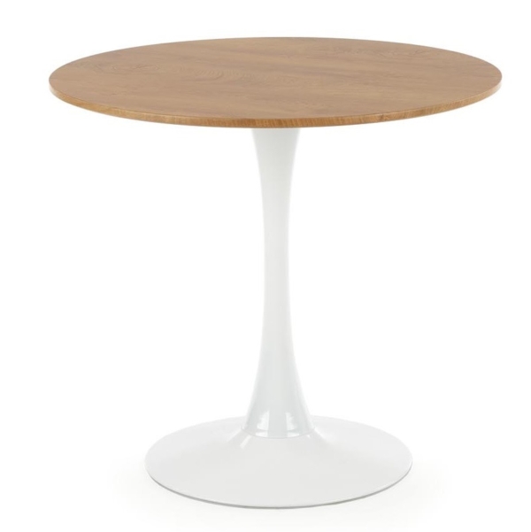 Ronde eettafel Sting 80 cm bruin met wit