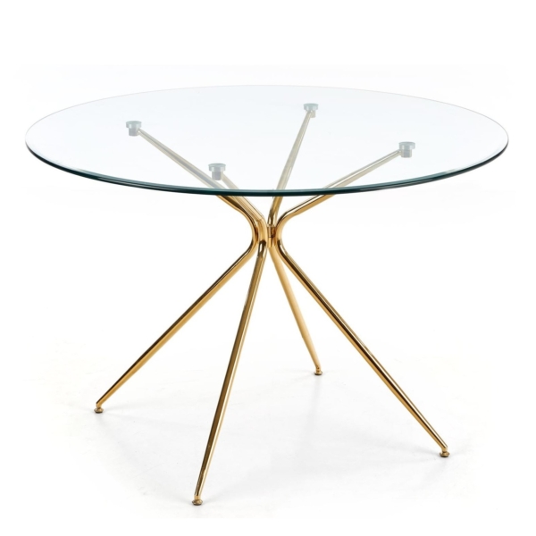 Ronde glazen eettafel Rondo 110 cm breed