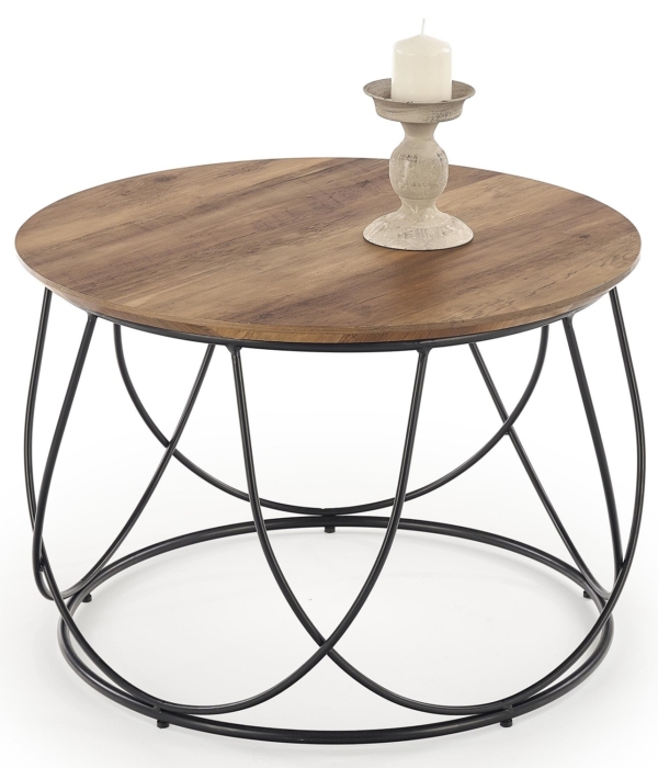 Ronde salontafel Nubira 60 cm breed in walnoot