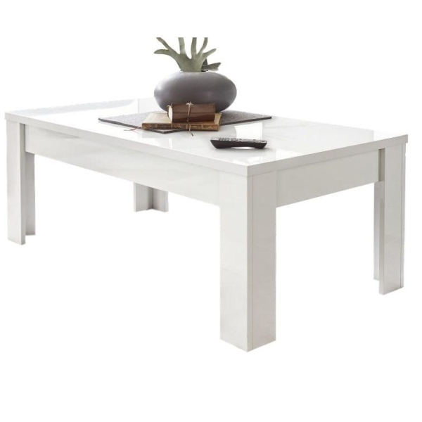 Salontafel Amalfi 122 cm breed hoogglans wit
