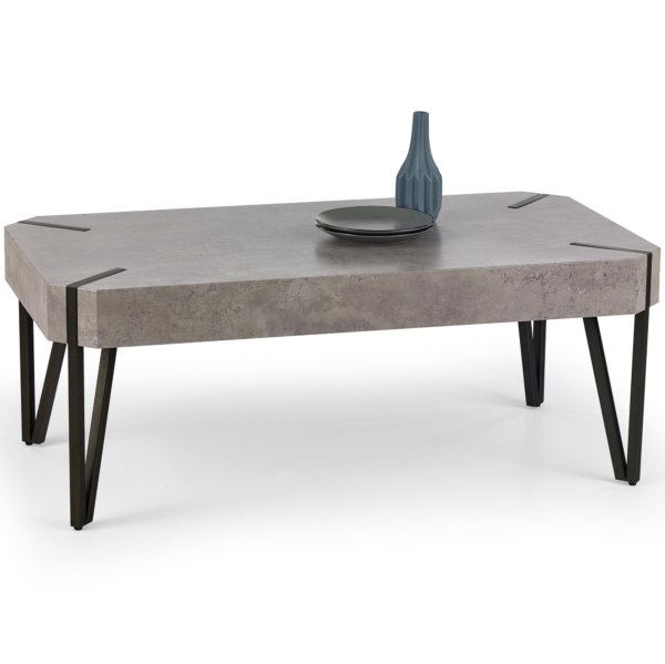 Salontafel Emily 110 cm breed in grijs beton