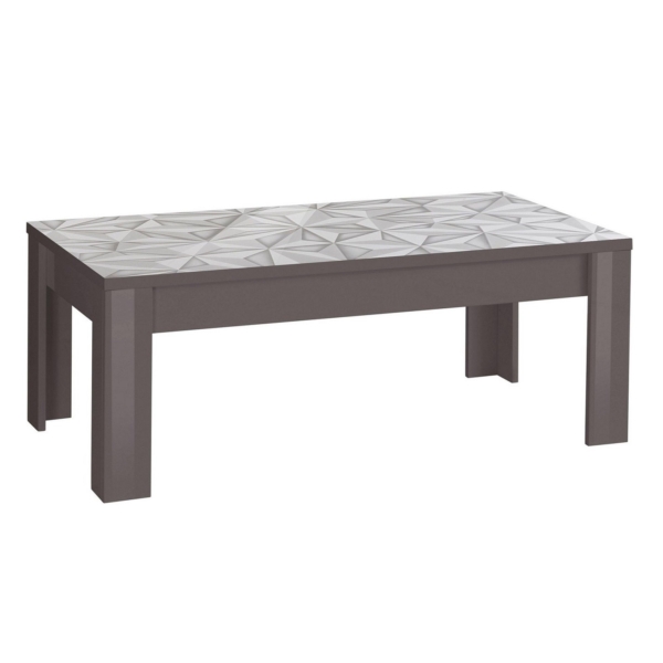 Salontafel Prisma 122 cm breed in hoogglans antraciet