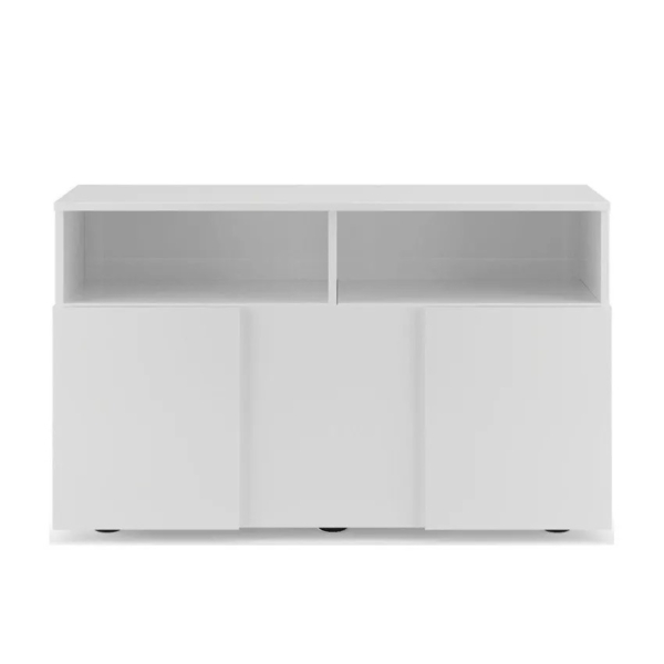 Schoenenbank Basic 91 cm breed hoogglans wit