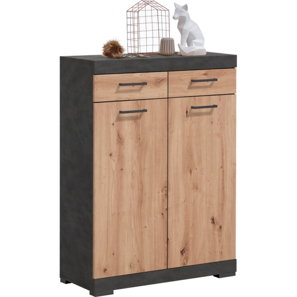 Schoenenkast Bristol 110 cm Hoog In Eiken Met Matera