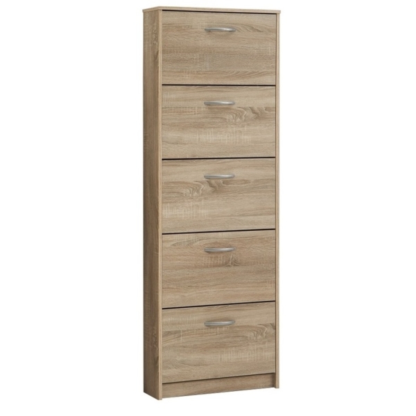 Schoenenkast Step 168 cm hoog in eiken