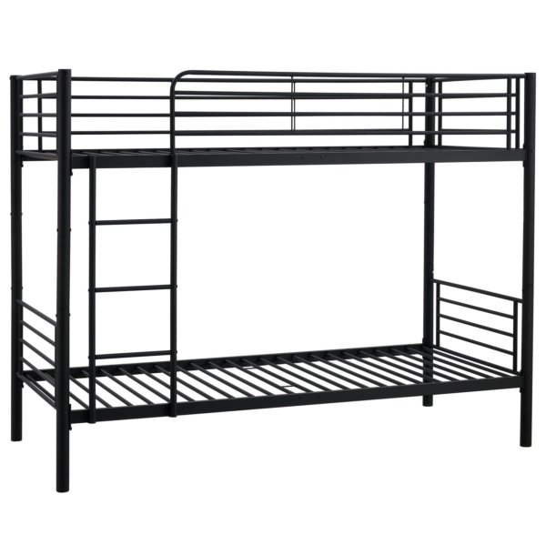 Stapelbed Bunky 90x200 cm zwart metaal