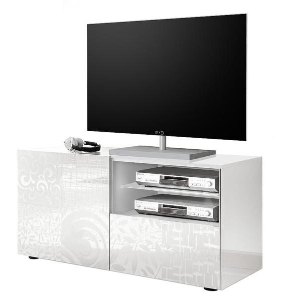 Tv-meubel Miro 121 cm breed in hoogglans wit