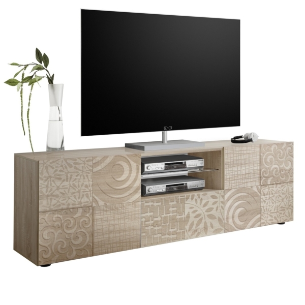 Tv-meubel Miro 181 cm breed in sonoma eiken