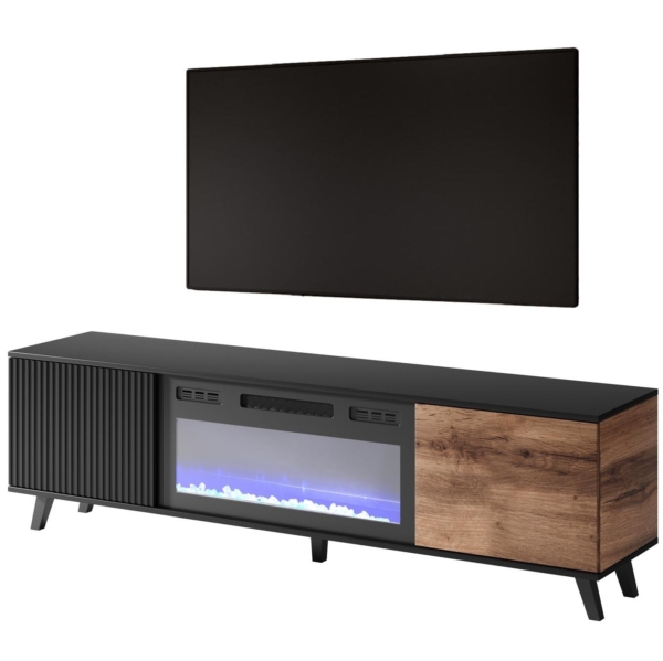 Tv-meubel Random 180 cm breed met sfeerhaard