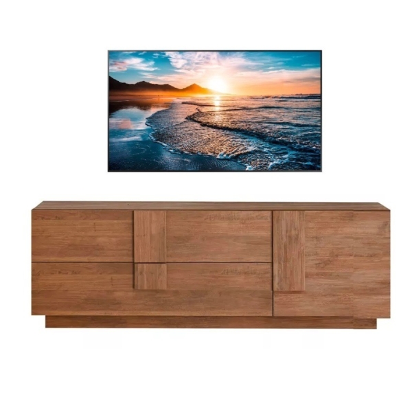 Tv Meubel Jupiter 181 cm breed 1 deur 2 lade mercure eiken