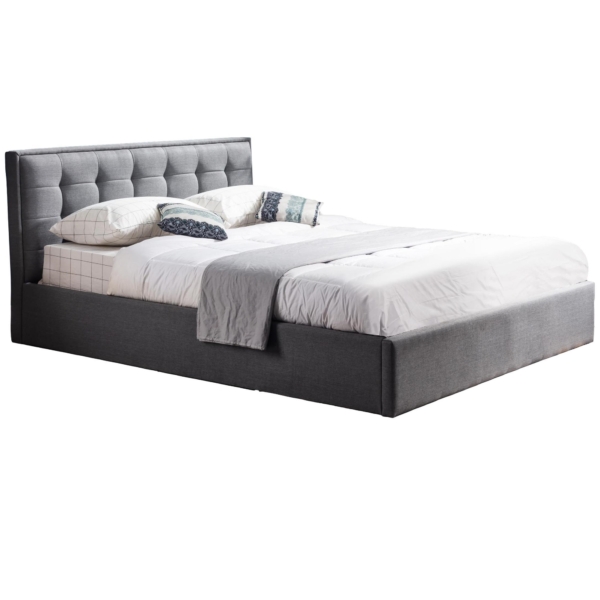 Tweepersoonsbed Padva 160x200 cm grijs