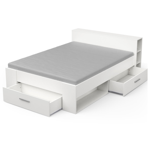 Tweepersoonsbed Pocket 140x190 cm wit