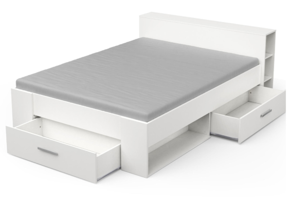 Tweepersoonsbed Pocket 160x200 cm wit