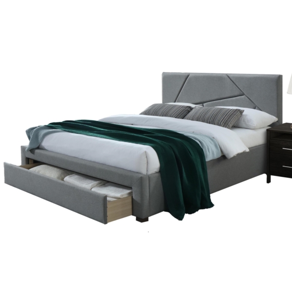 Tweepersoonsbed Valery 160x200 cm grijs