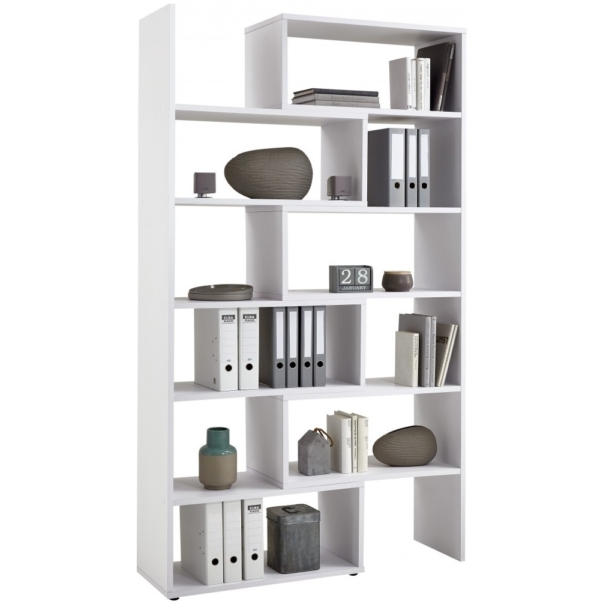Boekenkast Calvia uitschuifbaar 84 tot 160 cm breed wit