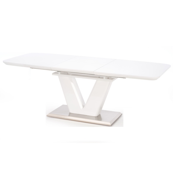 Uitschuifbare eettafel Mistral 160 tot 220 cm breed hoogglans wit