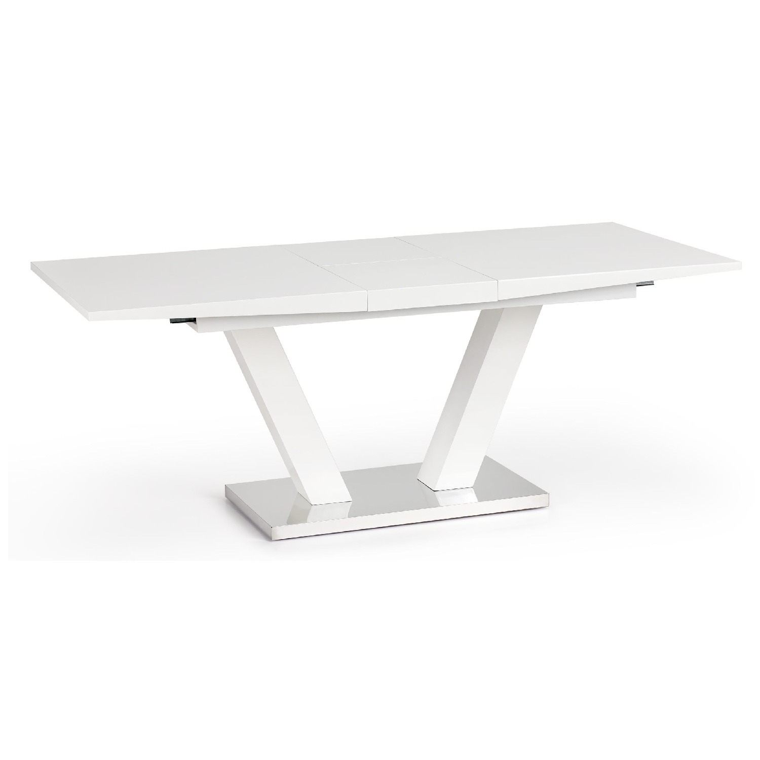 Uitschuifbare eettafel Vision 160 tot 200 cm breed in wit