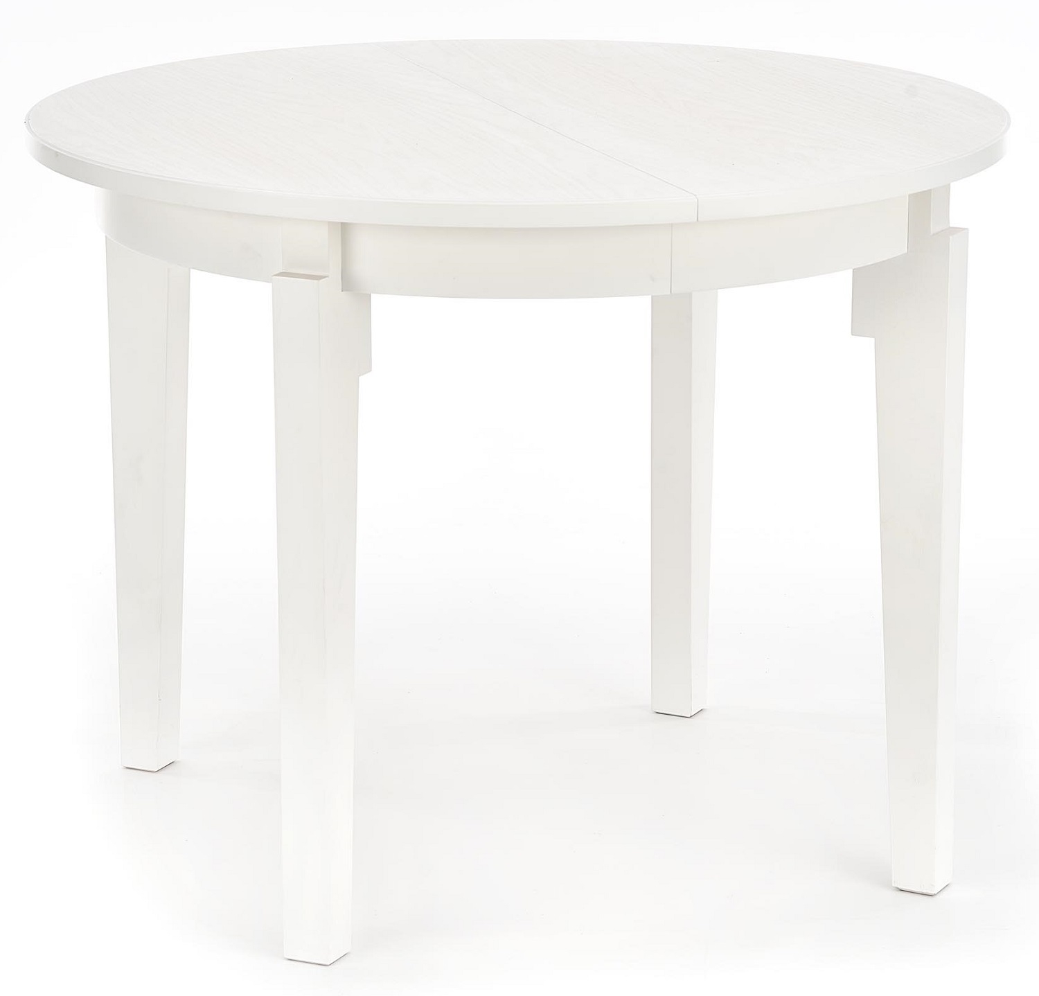 Uitschuifbare ronde eettafel Sorbus 100 cm breed in wit