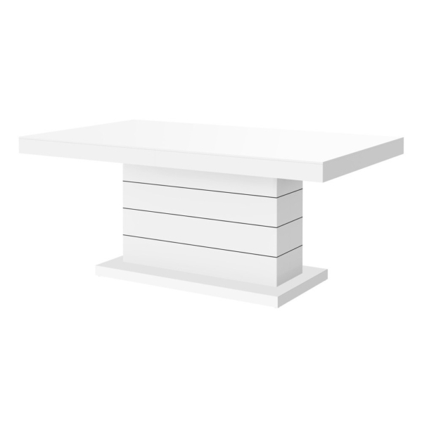 Uitschuifbare salontafel Matera Lux 120 tot 170 cm breed in mat wit