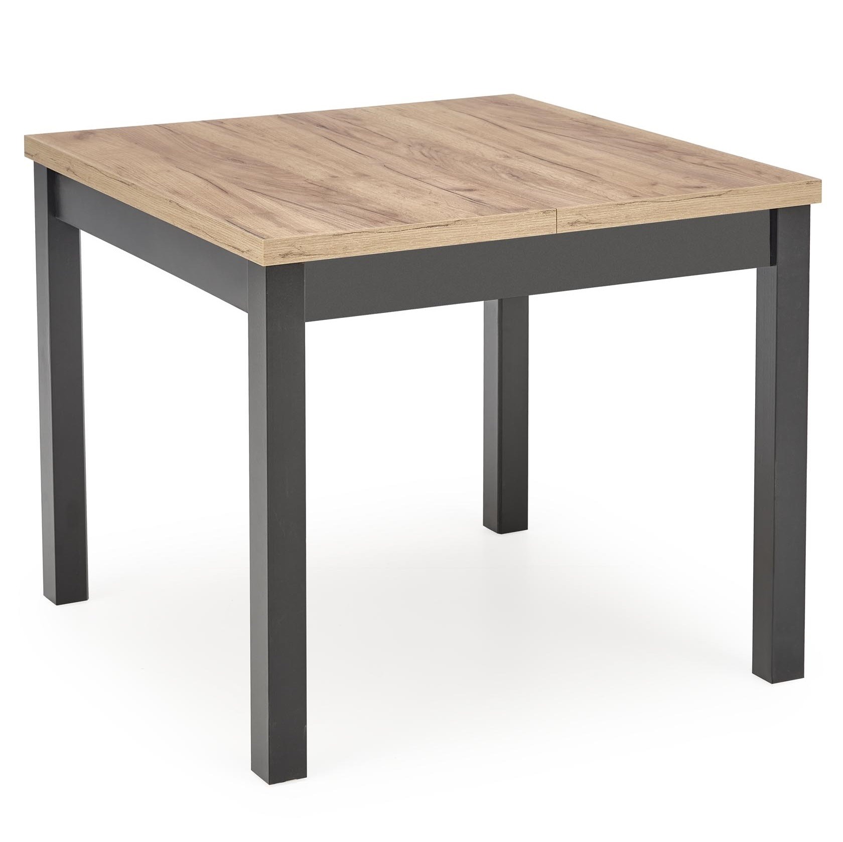 Vierkant eettafel Tiago Uitschuifbaar 90x90 cm eiken met zwart