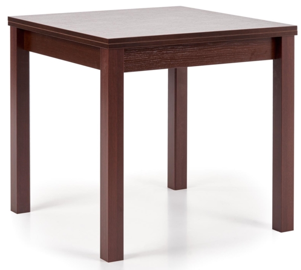 Vierkante eettafel Gracjan uitschuifbaar 80x80 cm walnoot