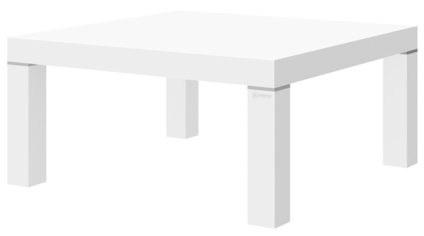Vierkante Salontafel Monaco 100 cm breed in HG wit