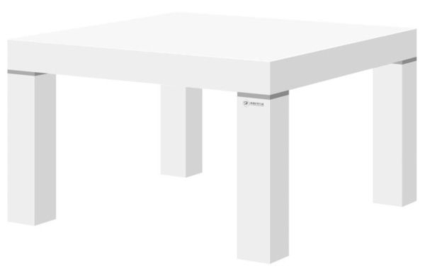 Vierkante Salontafel Monaco 80 cm breed in hoogglans wit