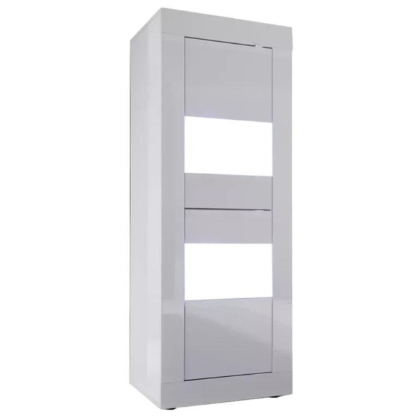 Vitrinekast Basic small - hoogglans wit
